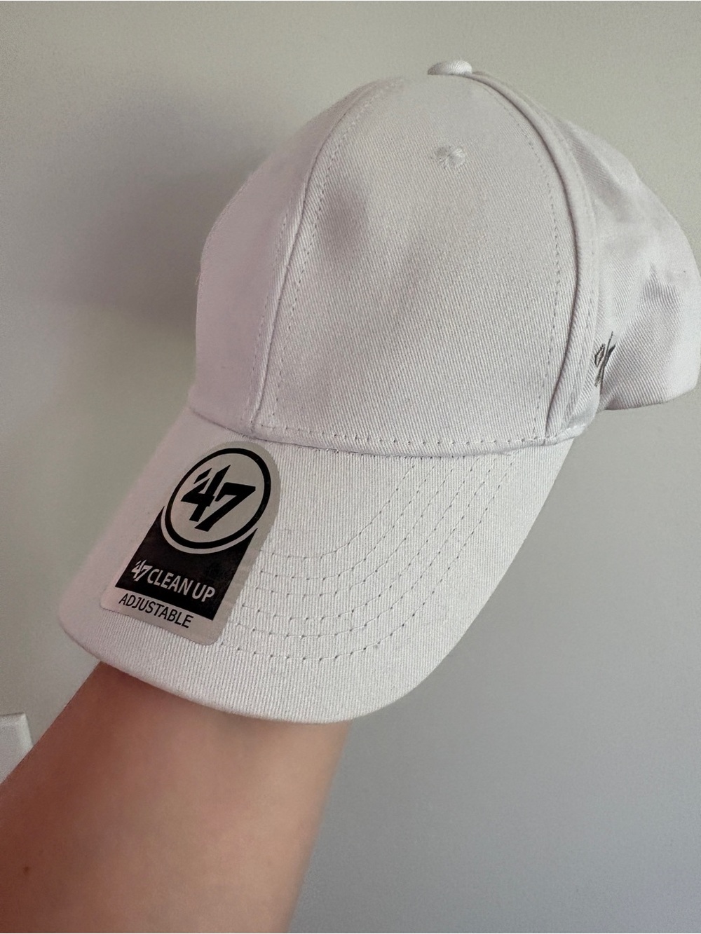 Classic White Baseball Cap 47 Clean Up Adjustable OSFA